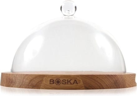 Boska Serveerplank Rond Friends met Stolp - Duurzaam Eikenhout - Bruin - Ã˜ 23,8 cm