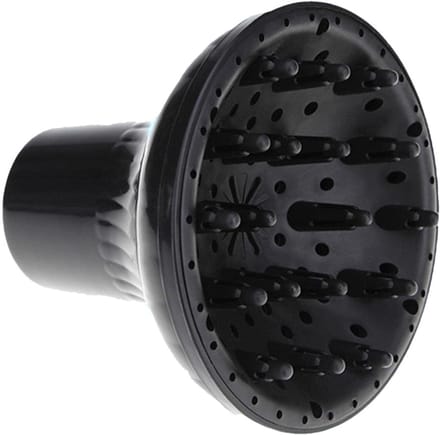 Föhn Diffuser Opzetstuk - Accessoire Krullend Haar - Styling Krullen - Hittebestendig Siliconen - 15.5 x 14 cm - Zwart