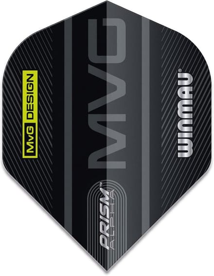 Dartvluchten Michael van Gerwen Stijl Logo Zwart Grijs Extra Dik