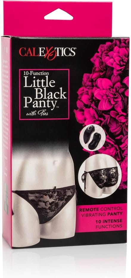 CalExotics - 10-Function Panty with Ties - Stimulator Zwart