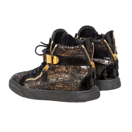 Giuseppe Zanotti Gedrukte Slangenhuid Sneakers - '10s