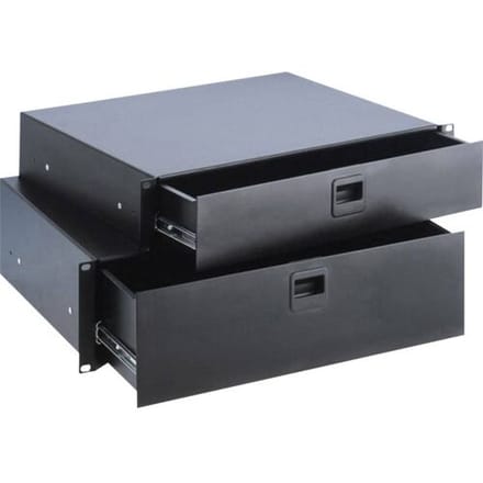 Adam Hall 19" Racklade3HE 2/3 uittrekbaar, staal - Rack lade
