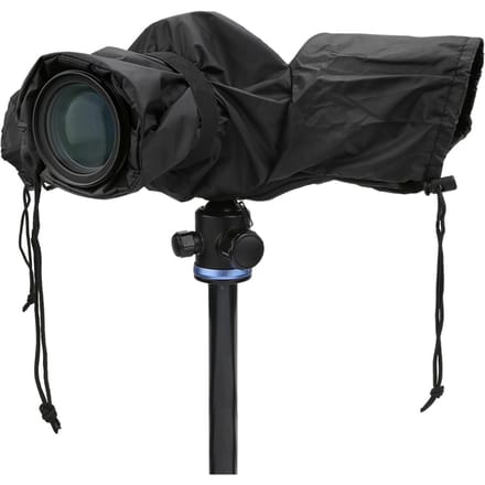 Universele Waterdichte Nylon Regenhoes Hoes Fotografie Accessoires voor DSLR Camera black