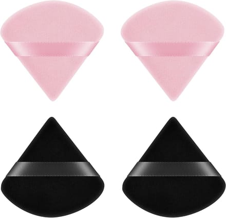 Set van 4 Triangulaire Make-up Sponzen - Herbruikbare en Wasbare Poederpuffs voor Losse Poeder, Foundation en Blush