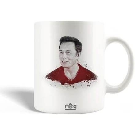 Mug en Céramique - Tesla - Elon Musk - 30cl - Compatible Lave-Vaisselle - Blanc