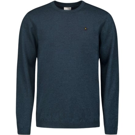No Excess Pullover crewneck 2 coloured melang navy