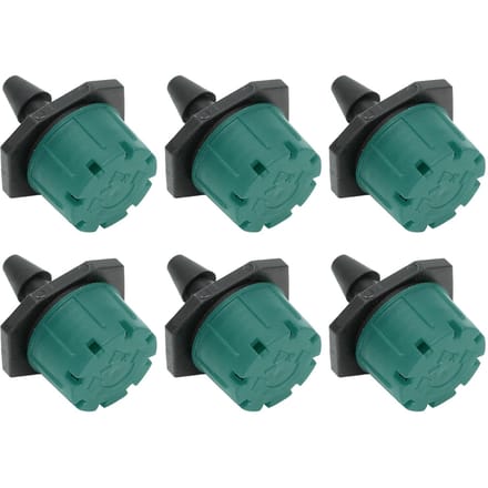 100 PIÈCES Arroseur d'irrigation réglable à 360 degrés 1/4 pouce Émetteur d'irrigation goutte à goutte pour système d'arrosageVert vert
