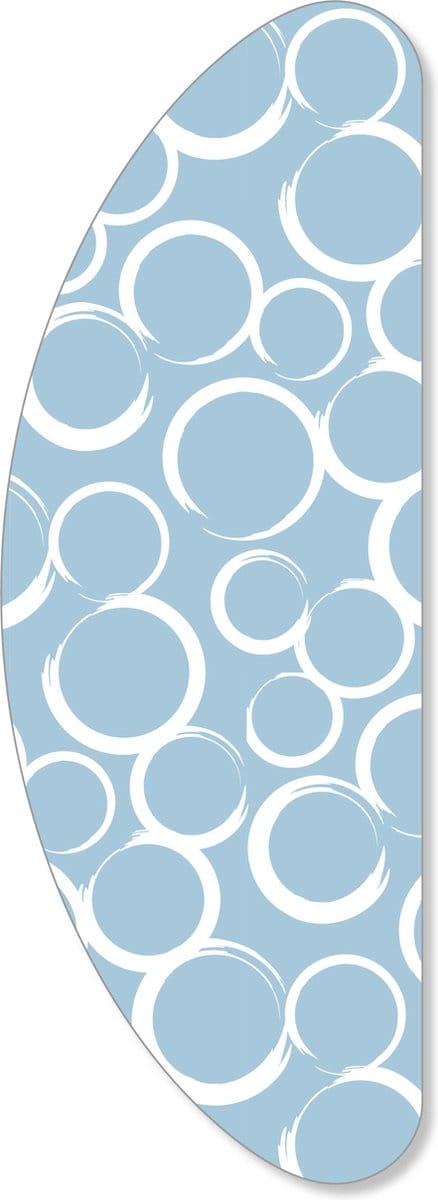 Strijkplankhoes Banaan Model + Molton - 160 x 57cm - Blauw Wit Cirkel