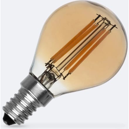 LED Filament Lamp E14 6W 600lm – P45 Gold – Ø45mm