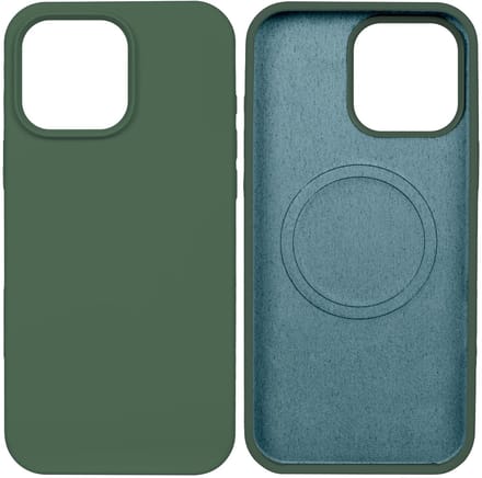 Rixus Soft TPU Phone Case With MagSafe For Apple iPhone 16 Pro Dark Green