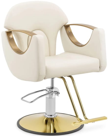 physa Kappersstoel met voetensteun - 55 - 65 cm - 180 kg - Creme 10040751