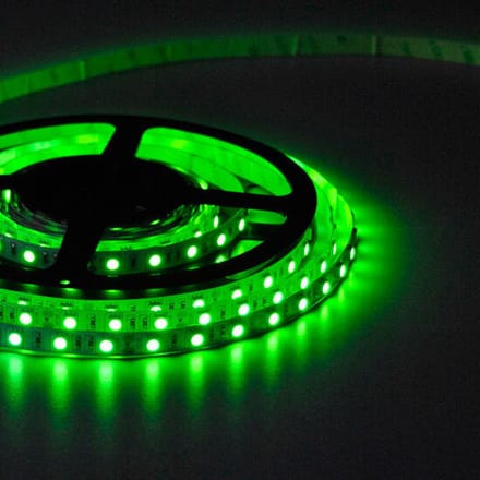 LED Strip 3528 060 leds/mtr IP20 GREEN 4.8W 12V PCB 8mm