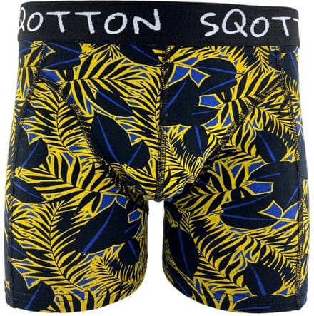 Boxershort - SQOTTON® - Jungle - Geel/Zwart - Maat L