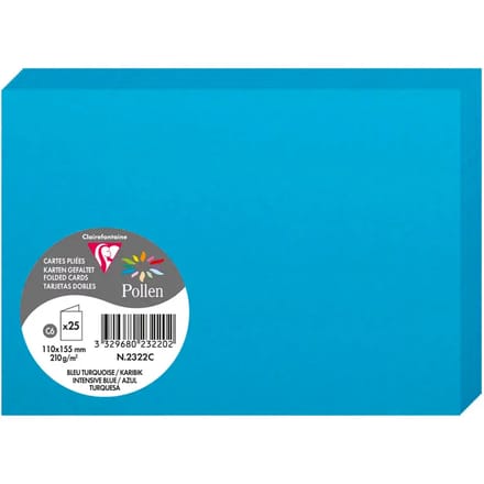 Gevouwen kaarten Clairefontaine Pollen (x25)