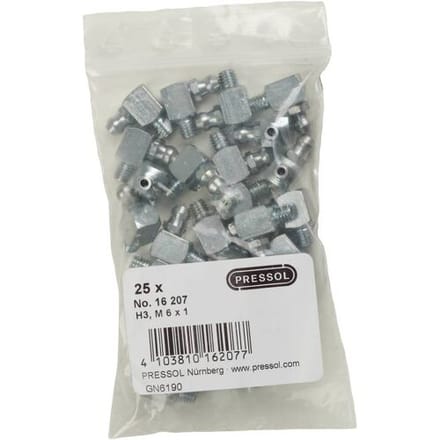 Pressol Conische smeernippel H3-90°, M 6 x 1-VZ-VK 25 stuk(s)