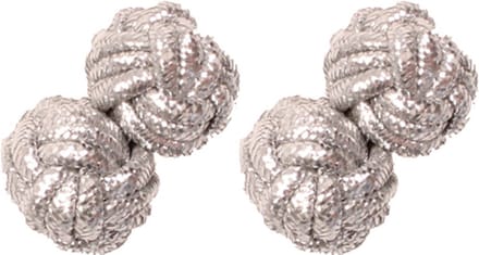 Manchetknopen - Stof - Zilver Glitter