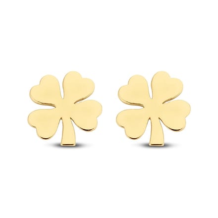 New Bling Goud 9NBG-0037 - Oorknop Klaver - 6mm - Goud