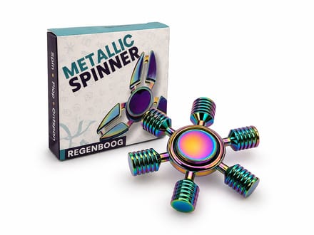 Metalen Fidget Spinner - Fidget toys - Sensorisch speelgoed - Six blade - Holografisch