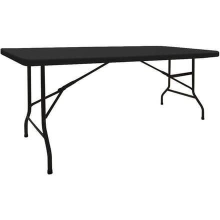 Nappe en élasthanne extensible de 4/5/6/8 pieds, couverture de table de pique-nique élastique blanche, couverture de table pliante, nappe de table de mariage rectangulaire 6FT 183X76cm noir