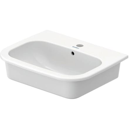 Duravit D-Code - Inbouw wastafel, 55x44 cm, 1 kraangat, wit 0337540000