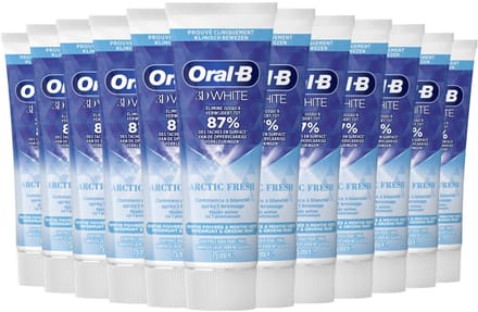 Oral-B - Tandpasta 3D White Arctic Fresh - 12 x 75 ml - Voordeelverpakking