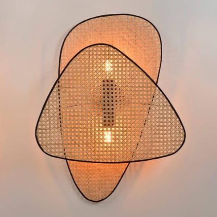MARKET SET wandlamp Screen, 77 cm hoog, naturel, rotan