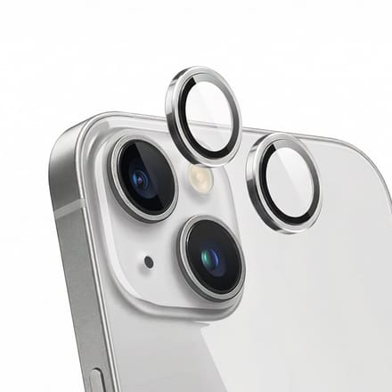 Force Case, Lens Protector geschikt voor iPhone 14 / 14 Plus - Ultra-Resistant, Zilver