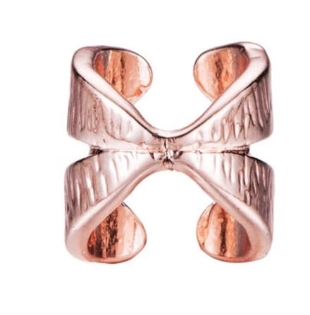 Gekruiste ear cuff | dik | rose gold gekleurd