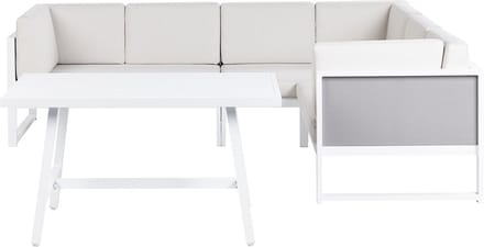 CASTELLA/FRATTE - Loungeset voor 6 - Gebroken wit - Links - Aluminium