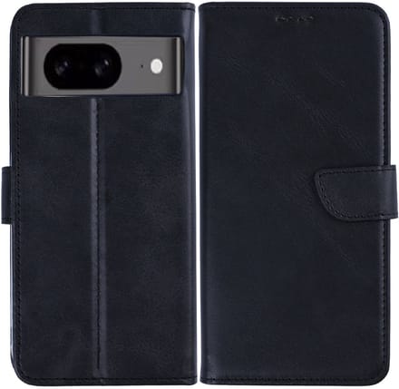 Rixus Bookcase For Google Pixel 8 Black