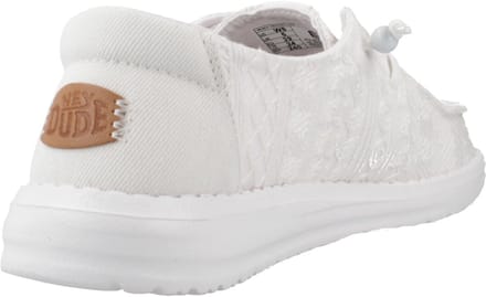 HEYDUDE - Wendy Crochet Lace Dames Instappers White - Maat 36
