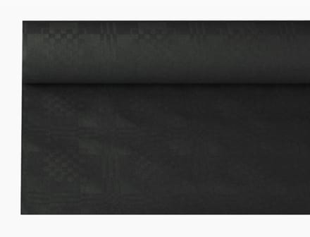 12x Tafelkleed papier met damastprint 8 m x 12 m zwart