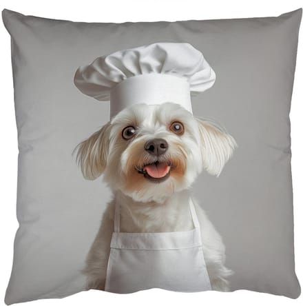 Sierkussens - Kussentjes Woonkamer - 60x60 cm - Hond - Wit - Kok