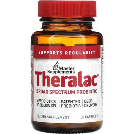 Master Supplements, Theralac, probiotique à large spectre, 30 capsules