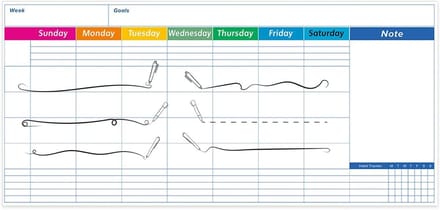 Wall Dry Wipe Calendar, Wall Calendar Whiteboard, 44 x 89 cm, Dry-Erasable Whiteboard Organizer, Laminated Monthly Planner Self-Adhesive, Erasable