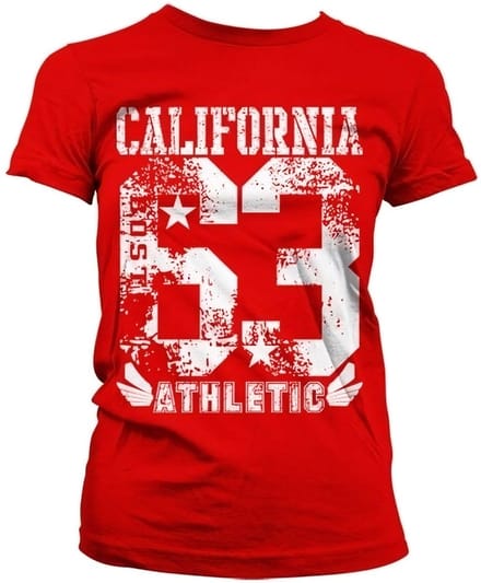 Hybris California 63 Athletic Girly T-shirt voor dames, rood