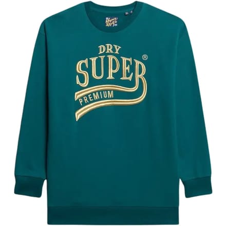 Superdry - Luxe sweatjurk met metallic logo - Dames - Jurken