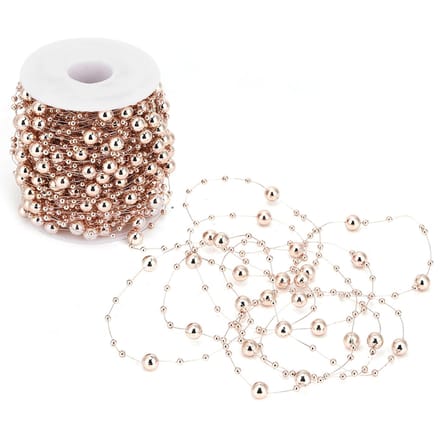 30M Roségoud ABS Imitatie Parels Ketting voor DIY Ambachtelijke Slingers Bruiloft Centerpieces white