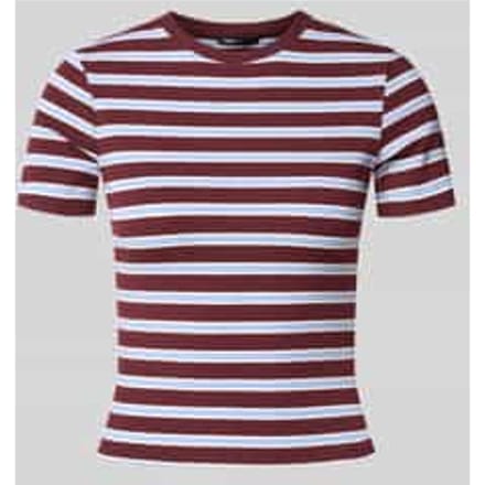 slim fit T-shirt met viscose model 'JUNE'