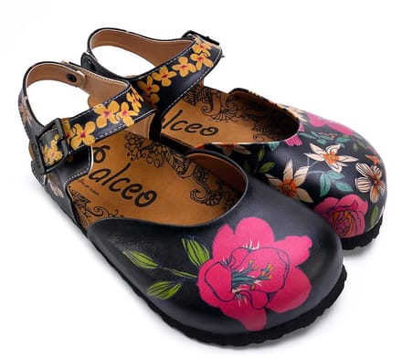 Goby – Wild Bloom Dames Clogs – Vegan – Handmade – Maat 39