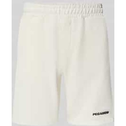 Sweatshorts met elastische band en gestikt logo