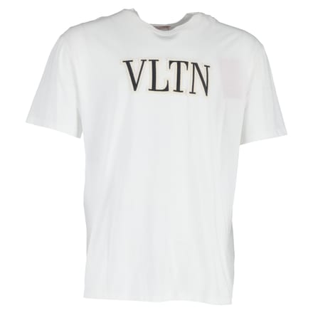 Valentino VLTN Logo T-shirt in Witte Katoen