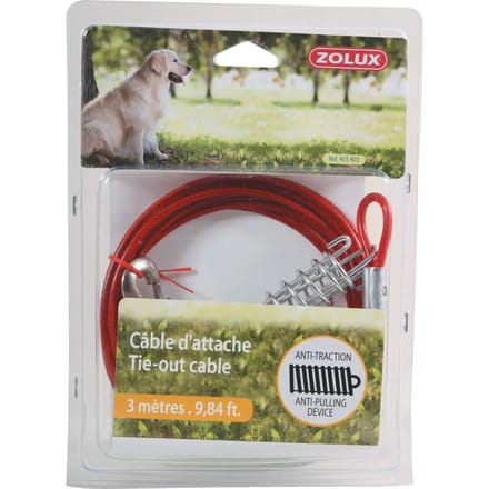 Bindkabel en veer voor honden Zolux