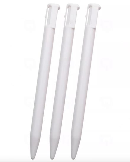 3x Stylus pen geschikt voor Nintendo 3DS Wit