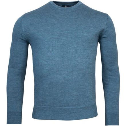 Baileys Trui Crew Neck Pullover Single Knit Uni Merino Raf Blue / male