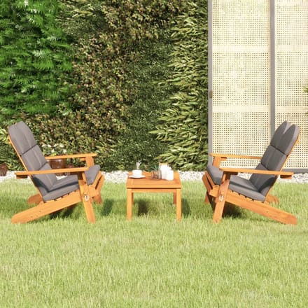 vidaXL - 3-delige - Loungeset - Adirondack - massief - acaciahout