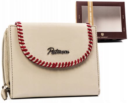 Peterson Smooth - Dames Portemonnee - RFID-beveiliging - Echt Leer - Druksluiting & Rits
