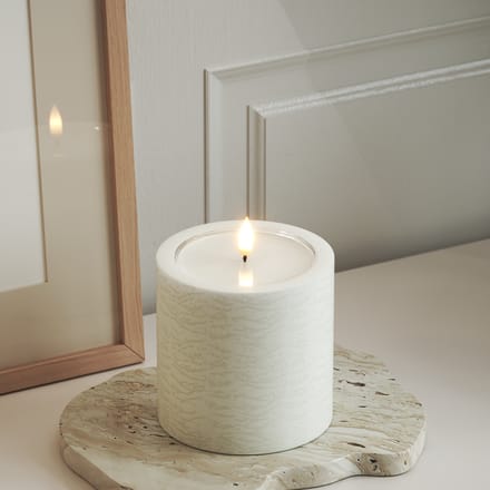 DeLuxe Homeart Unique Kaars Wit UNI0008 10x10cm