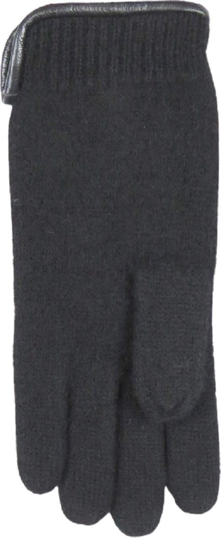 Handschoenen heren van 100% wol en met echt leren randje
