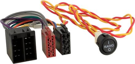Radio Aansluitkabel ISO verlengkabel met aan/uit schakelaar 80cm kabel (APRIL spotlight)